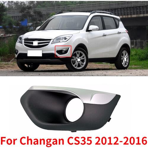 CAPQX For Changan CS35 2012 2013 2014 2015 2016 Front bumper fog light grilling cover Hood Trim Fog lamp Frame grating Shell