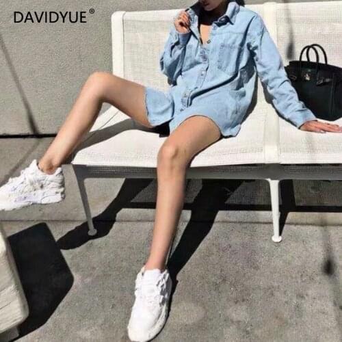 Davidyue Womens Denim Shirts