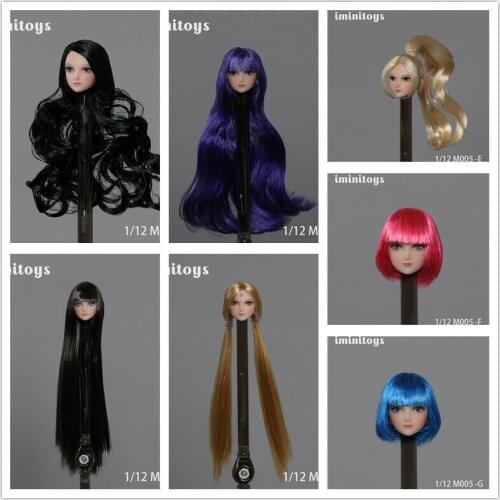 Iminitoys 1/12 M005 Beauty Girl Head Sculpt Fit 6inch Female TBL PH Figure Body