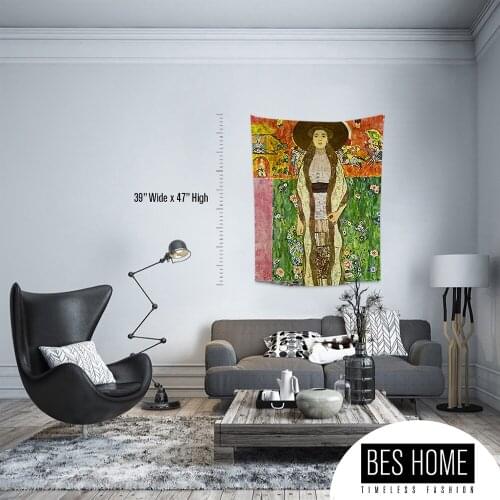 Gustav Klimt - Adele Bloch Bauer, Fabric Wall Hanging,Tapestry,Textile Wall Hang,Wall Decoration, master Piece Tapestry
