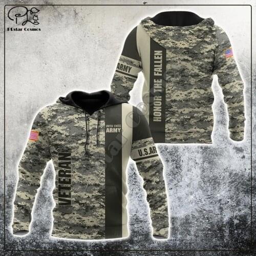 PLstar Cosmos US Army Eagle Marine Military Camo Suit Veteran NewFashion 3DPrint Men/Women Streetwear Pullover Jacket Hoodies 13