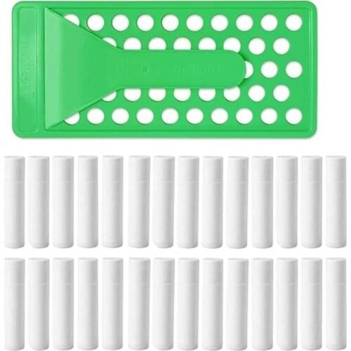 Lip Balm Crafting Kit, Lip Balm Filling Tray, Spatula & 50 Empty Lip Balm Tubes Used For Diy Make Natural Lip Balm