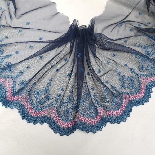2Meters Embroidered Polyester Lace Trim Ribbon For Bra Clothing Accessories Dress Sewing Applique Costume Fabric