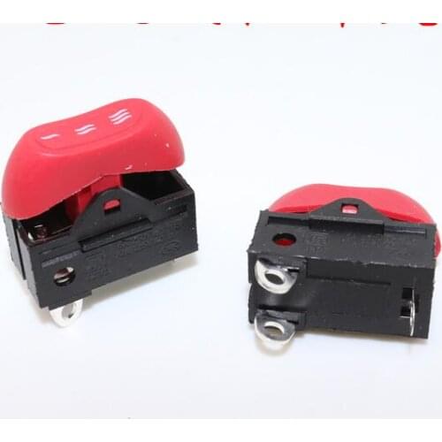 Rocker Switch For Hair Dryer 6A with 3 pins Third gear Red