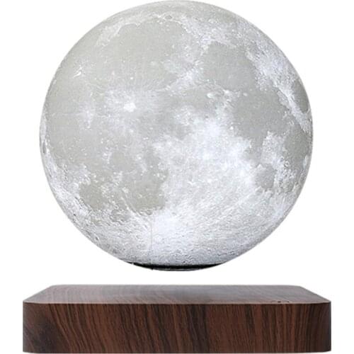 2021 Magnetic Suspension Moon Night Light Floating Spinning in Air Freely Unique Gifts Home Decoration Holiday Lights Moon Lamp
