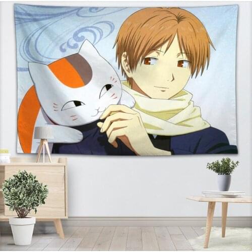 Natsume Yuujinchou Tapestry Wall Hanging Decor Home Birthday Party Decoration Fabric Tapestries Camping Tent Travel Sleeping Pad
