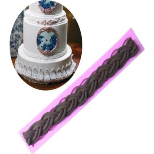 Woven around the edge decoration fondant cake mold silicone mold cake decoration dessert food grade silicone bakeware cake mold