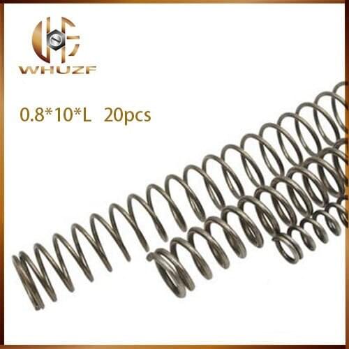 Spring 0.8mm*10*L Compression Springs 4/5/6/7/8/9/10/12mm OD Compressed Pressure Spring Length Stainless Steel Elasticity