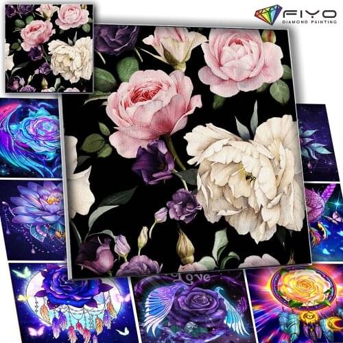 5D DIY Diamond Painting Full Drill Flower Peony Diamond Mosaic Stitch Interior Paintings Art Picture Handicraft Home Decor