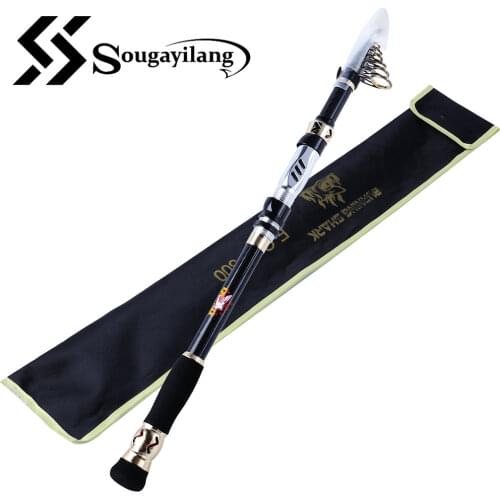 Sougayilang Fishing Rods UltraLightweight Carbon Fiber 1.8-3.6m Telescopic Fishing Poles for SaltwaterFreshwater Fishing Tacket