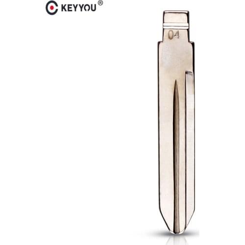 KEYYOU 10pcs Replacement Auto Car Uncut CY24 Key Blade Metal Blank KD Remote Key Blade Type #04 For Chrysler 300C Jeep Dodge
