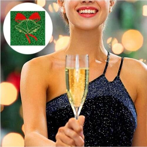 Women Christmas Pasties Nipple Cover Glitter Cartoon Santa Elk Snowflake Disposable Breast Stickers Self-Adhesive Holiday Invisi