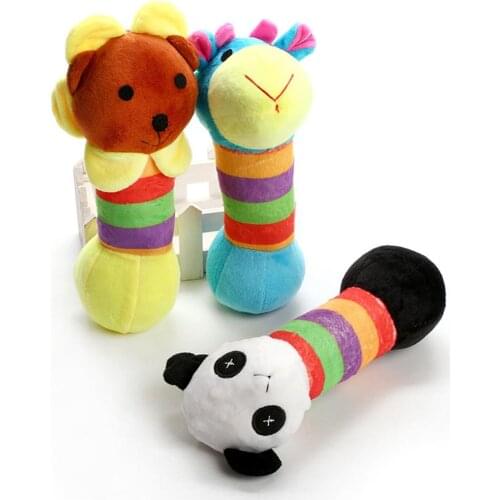 Animals Shape Dog Chew Molar Toys Cat Puppy Plush Squeak Teeth Cleaning Vocal Squirrel Toot Pet Sounding Bite Resistant Toy