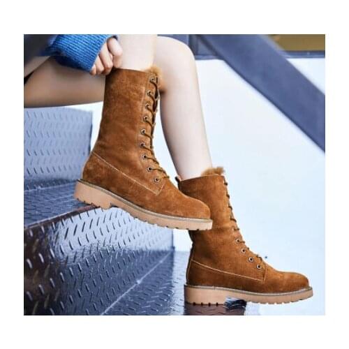 Winter women bread shoes with velvet snow boots wedge cotton shoes