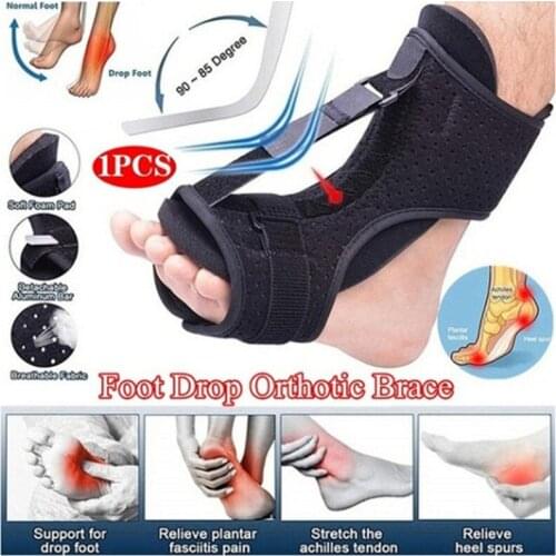 Adjustable 1 PC Ankle Achilles Tendonitis with Hard Spiky Heel Night Splint Elastic Foot Drop Orthotic Brace