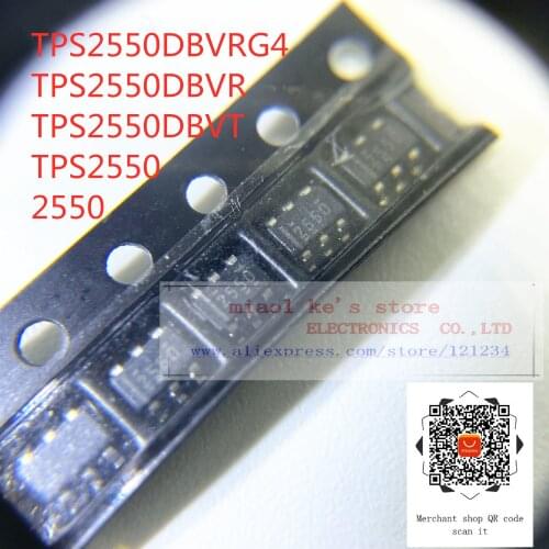 [ 10pcs/1lot ]100%New original: TPS2550DBVRG4 TPS2550DBVR TPS2550DBVT TPS2550 2550 - IC PWR SWITCH N-CHAN 1:1 SOT23-6