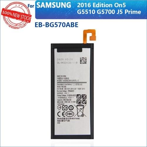 100% Original 2400mAh EB-BG570ABE EB-BG57CABE For 2016 Edition SM-G570F Samsung Galaxy On5 G5700 G5510 J5 Prime G570f