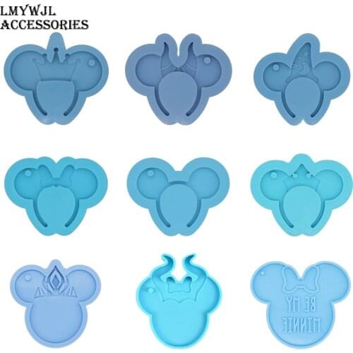 12 Models/Cartoon Mouse Epoxy Resin Molds DIY Jewelry Molds for Resin Casting Keychain Jewelry Pendant Silicone Mold for Resin