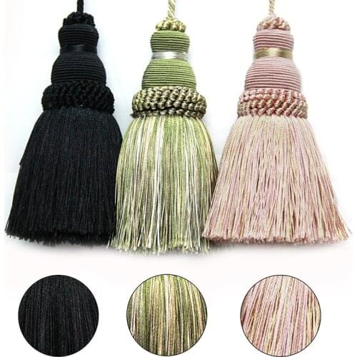 2Pcs Tassel Curtain Hanging Pendant Room Accessories DIY Craft Tassels Fringe Pendant Table Flag Key Tassels Home Decoration