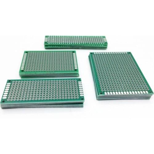 20PCS/LOT 5x7 4x6 3x7 2x8 CM Double Side Copper Prototype PCB Universal Board Experimental Development Plate For arduino