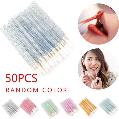 50pcs Make Up Brush Cosmetics Beauty Tools Disposable Lip Brush Applicator Set Eyelash Extension Makeup Brushes Tools