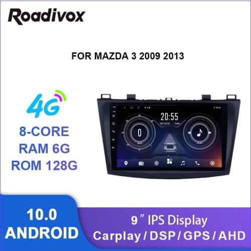9 inch android 10.0 car radio video gps navigation player for Mazda 3 2004 2005 2006 2013 multimedia autoradio stereo