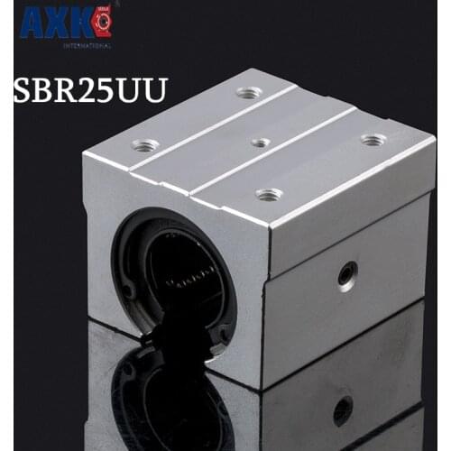 Axk Best Price! 4 Pcs Sbr25uu Linear Bearing 25mm Open Linear Bearing Slide Block, 25mm Cnc Router Linear Slide