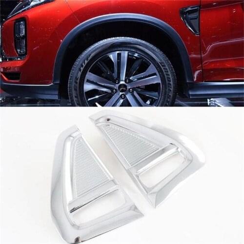 For Mitsubishi ASX RVR Outlander Sport ES 2020 2021 Chrome Car Side Wing Fender door Emblem Badge sticker Trim Car Accessories