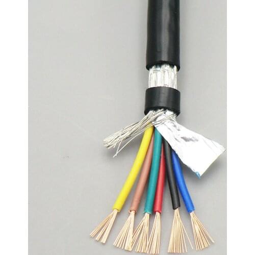 Shielded Wire Sheath Cable 6, 8 Core 0.3mm² with Pure Oxygen Free Copper Double Shield Signal Control Wire RVVP