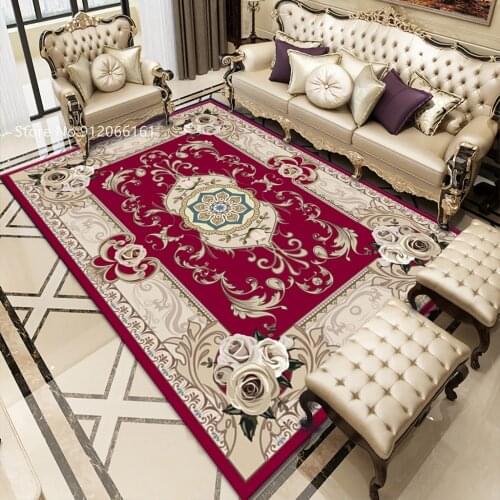 European Luxury Floor Rug Beautiful Flowers Bedroom Living Room Large Area Carpet Kitchen Doorway Floor Mat Home Textile Carpet