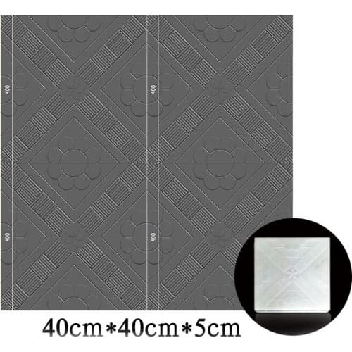 Paving Mold Decorative floor brick mold square garden 3D flower carving Anti-Slip Concrete Plastic Paving Molds 40x40x5cm