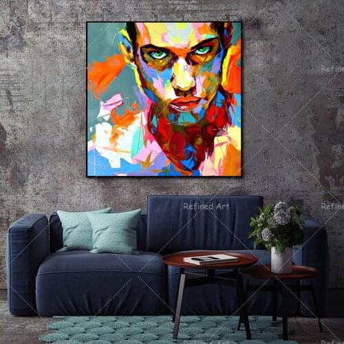 Francoise Nielly Oil Painting Home Wall Art for Face Painting Portrait Figure Knife Canvas Decorative Artwork