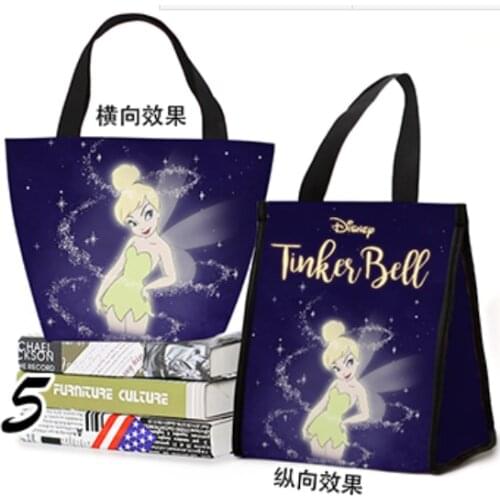 Disney Princess Bells Anime Figures Cartoon Product Cosplay Accessories Customized Lunch Bag Warm Storage Gifts Unisex