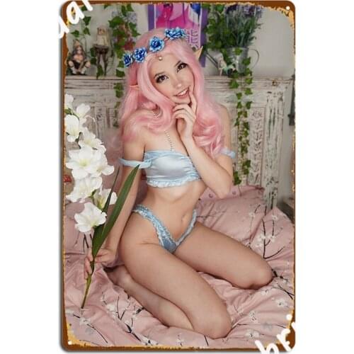 Belle Delphine Onlyfans Exclusive Elf Metal Plaque Poster Cinema Garage Create Club Bar Wall Decor Tin Sign Posters