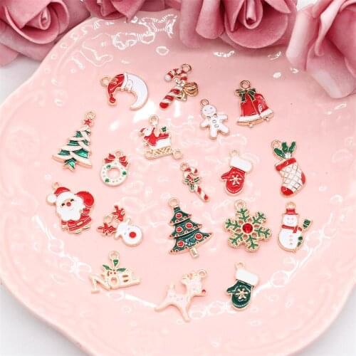 KSCRAFT 18pcs Mixed Christmas Ornaments for Christmas DIY Card Making Scrapbooking Craft Decoration Supplies