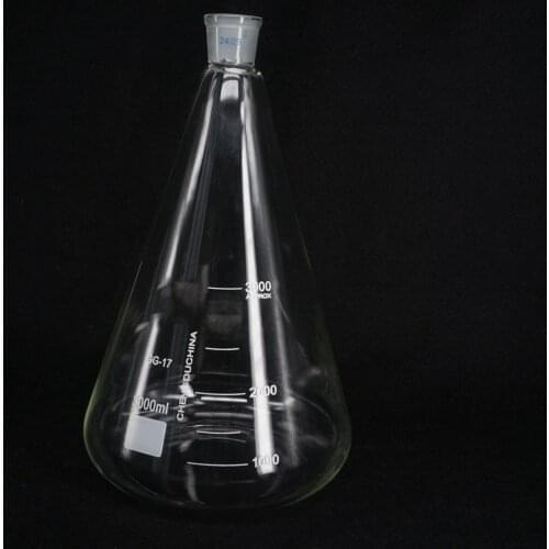 3000ml Quickfit 24/29 Joint Lab Conical Flask Erlenmeyer Boro Glass Graduated