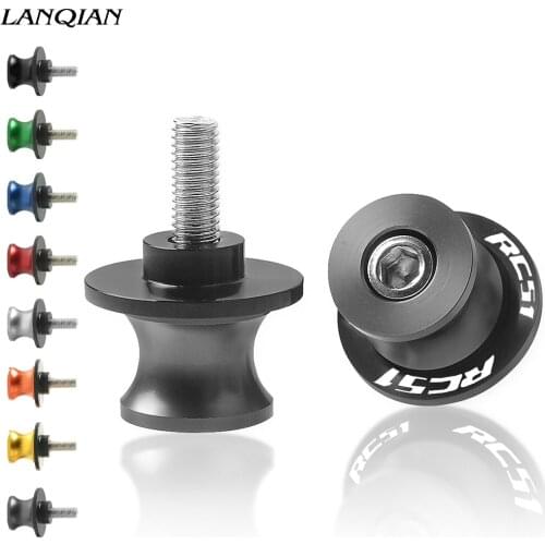 Motorcycle 8MM Swingarm Sliders Spools Screw Stand Arm Drop Slider For Honda RC51 rvt1000r 2000 2001 2002 2003 2004 2005 2006