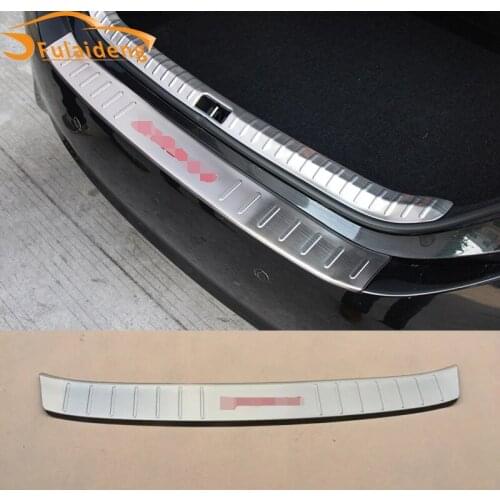 For Corolla E170 2014-2018 Rear Bumper Trim Cover Trunk Outside Sill Scuff Plate cover Car Styling Accessories