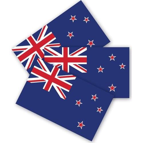 New Zealand Flag Bumper Stickers 3 Packs of Durable Waterproof Material,motorcycle Helmet Trunk Truck Vinyl Decals