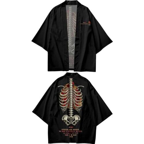 New Fashion Brand Fashion Seven-point Sleeve Loose Printed Cardigan Painted Heart National Fashion Robe