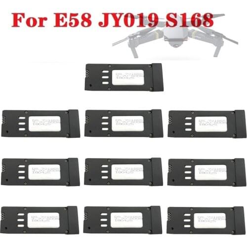 10pcs/sets Original for E58 JY019 S168 RC Quadcopter Spare Parts 3.7V 500mAH Lipo Battery For RC Drone Rechargeable battery