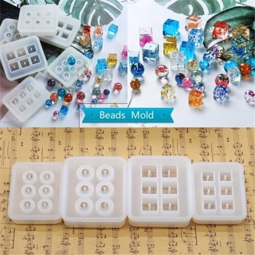 Necklace Bracelet Beads Mold Cube Ball Shape Beads Resin Mold Silicone Mold Epoxy Mold Jewelry Making Supplies Crafting DIYTools