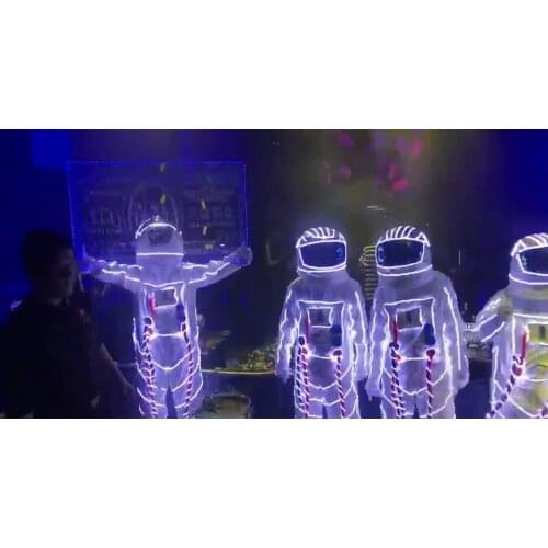 Luminous astronaut costume LED show luminous clothing space suit christmas halloween party cosplay Costumes