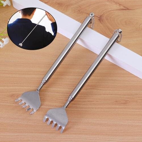 Extendable Back Scratcher Stainless Steel Telescopic Anti Itch Claw Massager Extender Adjustable Elders Tickle Stick Portable