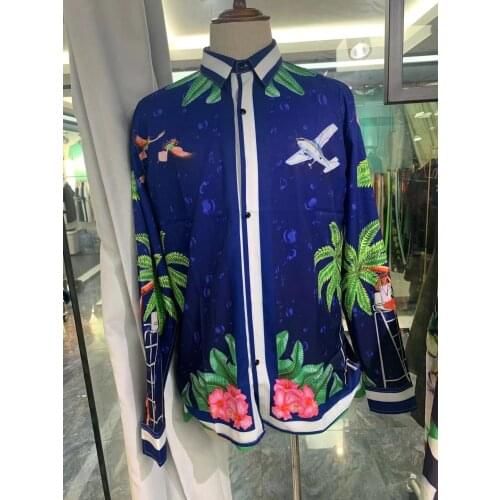 UW0494 Fashion Mens Shirts 2021 Runway Luxury famous Brand European Design party style Mens Clothing