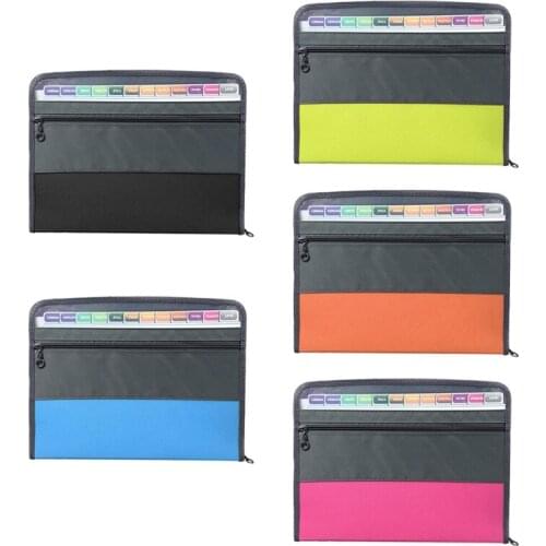 Multi-layer Standing Test Paper Bag Vertical Organ Bag A4 Data Storage Bag Student Office Portable Folder Office Stationery