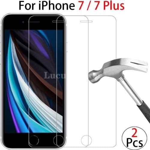 Protective glass for iphone 7 plus tempered glas screen protector apple i phone i7plus i7 film iphon aphone aiphone original i7p