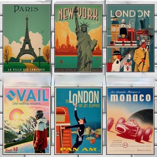 5D DIY Diamond Painting New York London Italy Tokyo Retro Poster Full Diamond Embroidery Animal Home Decoration Cross Stitch Kit