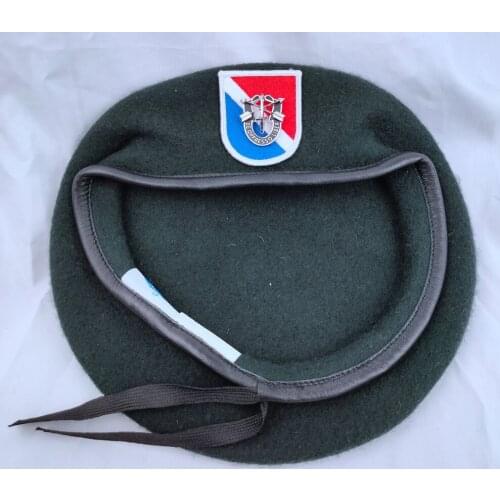 United States Us Army 11th Special Forces Group Wool Green Beret & SPECIAL FORCES SF HAT PIN MOTTO Military Hat Military Store