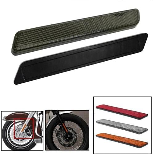 Black Saddlebag Latch Cover Reflector Compatible for Touring Electra Glide Road King 2014-2020